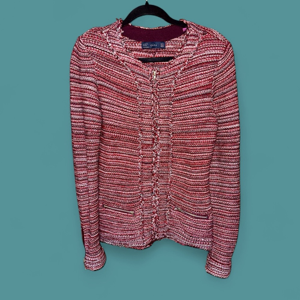 EUC Zara Multicolor Knit Cardigan